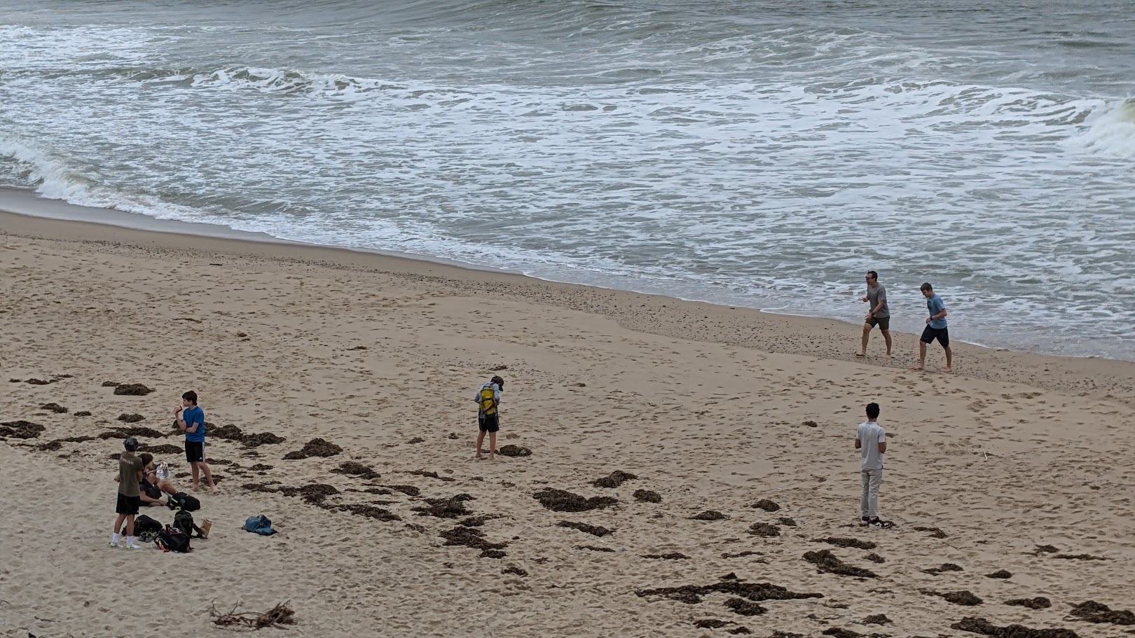 Scouts on the beach at Nickerson State Park.